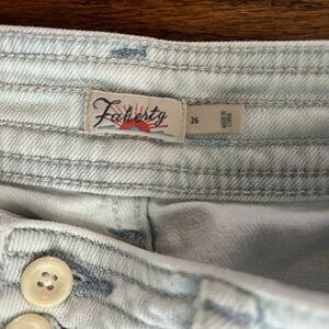 Faherty Brand stretch Organic cotton and hemp denim pants wide leg